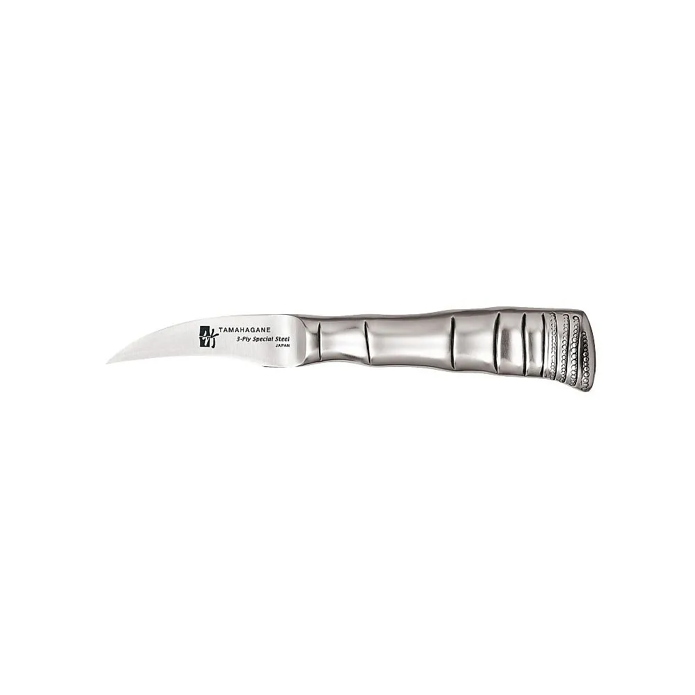 62-6415-07　Tamahagane Bamboo Peeling Knife (Double Flute) 7cm　TK-1110
