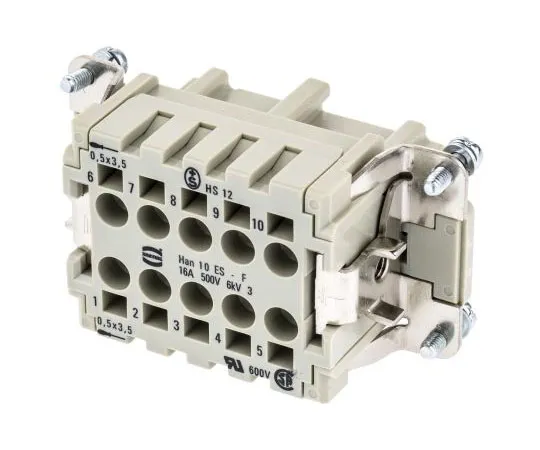 63-7397-89　韩ES系列尺寸10 B连接器插口，女，10路，16A, 500 V　9330102716