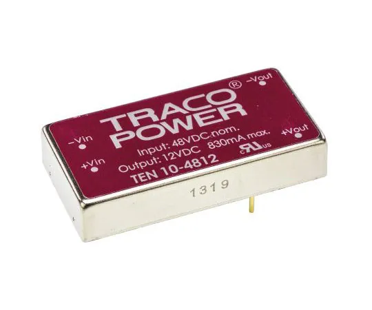 63-7443-39　TRACOPOWER 10 10 10W隔离直流-直流换流孔，电压在36→72 V直流，电压输出12V直流　TEN 10-4812