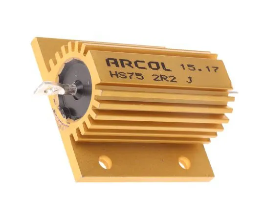 63-7483-79　ArcolHS75系列铝合金厚板轴向线材贴装电阻，2.2Ω±5% 75W　HS75 2R2 J