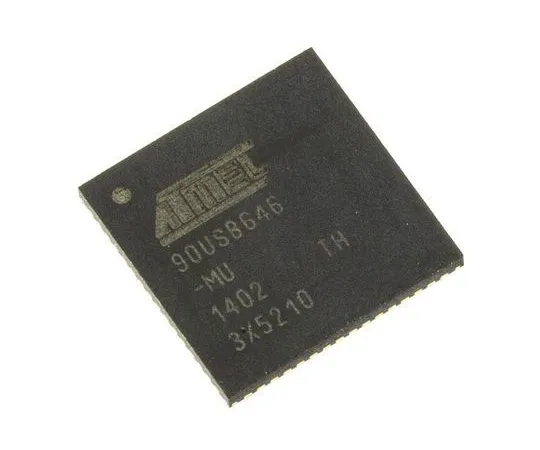 63-7014-45　微芯片技术AT90USB646-MU,8位AVR微控制器，16MHz, 64 kB闪存，64-PinQFN　AT90USB646-MU