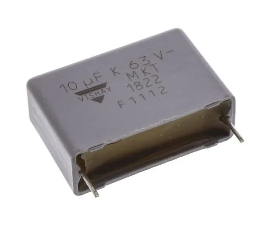 63-7388-44　Vishay 10μF聚酯电容器PET 40 V ac, 63 V dc±10% MKT 1822系列通孔　MKT 1822 610-065