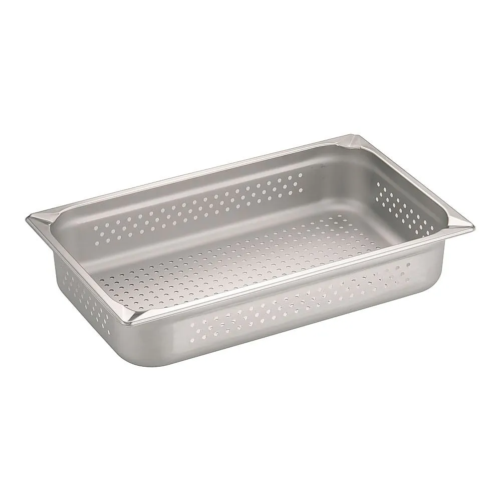 62-6360-76　KINGO Stainless Steel Hole Hotel Pan 1/1 x 100　11100PS