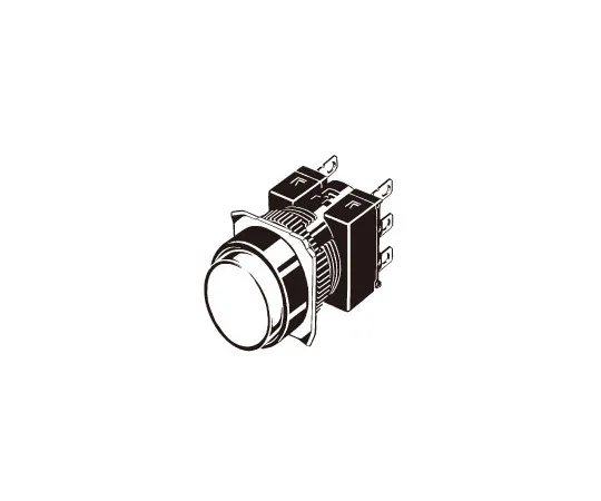 62-4737-70　按钮开关 (圆形) (LED) (圆体Φ16) A16　A165L-TYM-12D-2S