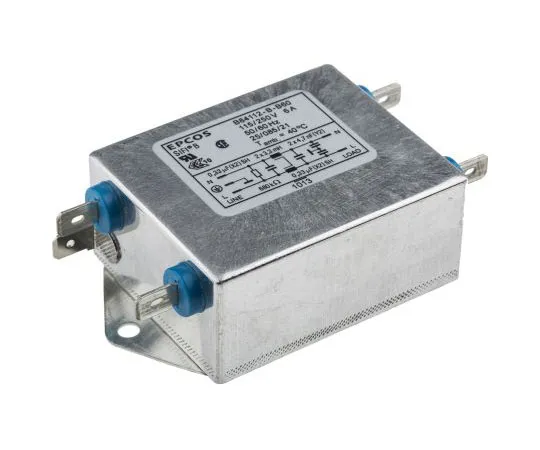 63-7427-19　EPCOSB84112B系列6A 250 V ac 50→60Hz机箱安装RFI过滤器，带螺丝端子，单相　B84112B0000B060