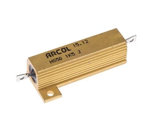 63-7449-75　ArcolHS50系列铝合金厚板轴向线材贴装电阻，1.5kΩ±5% 50W　HS50 1K5 J
