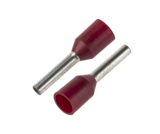 63-7364-60　JST FTR系列绝缘压紧靴带铁，8mm针长，1.4mm针直径，1mm2线材尺寸，红色　FTR1-8