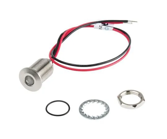 63-7371-21　RS PRO红色EMC面板LED, 1.8→3.3 V直流，10mm安装孔尺寸，导线终止，IP67　139-3364