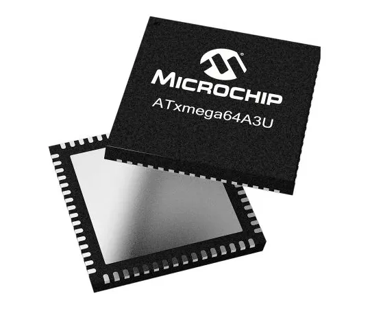 63-7029-98　微芯片技术ATXMEGA64A3U-MH,8/16位AVR微控制器，32MHz, 64+4kB闪存，64-PinQFN　ATXMEGA64A3U-MH