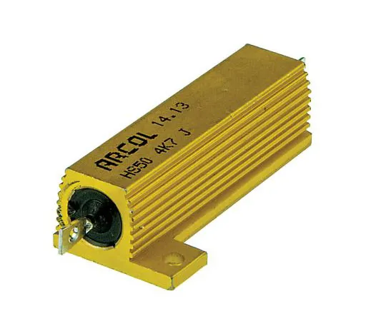 63-7348-95　ArcolHS50系列铝合金厚板轴向线材贴装电阻，4.7kΩ±5% 50W　HS50 4K7 J
