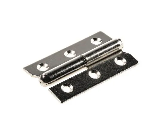 63-7473-04　皮耐特镍镀层钢隐藏铰链与起重销右手形螺丝，50mm x 30mm x 1.2mm　14-7-3394
