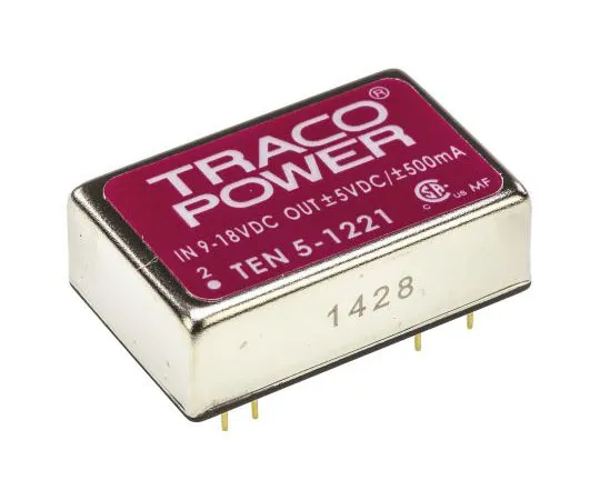 63-7472-56　TRACOPOWER 10 5 6W隔离直流-直流换流孔，电压在9→18 V直流，电压输出±5V直流　TEN 5-1221