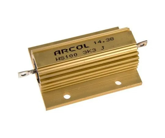 63-7449-85　ArcolHS100系列铝合金厚板轴向线材贴装电阻，3.3kΩ±5% 100W　HS100 3K3 J