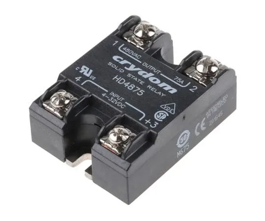 63-7471-49　Sensata/Crydom 75 A固态继电器，0交叉，面板安装，SCR, 530 V最大负载　HD4875
