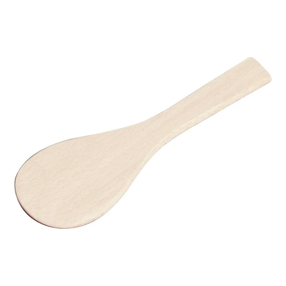 62-6383-01　Wooden round spatel (beech) 24 cm