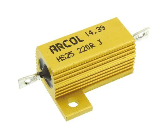 63-7348-74　ArcolHS25系列铝合金轮毂轴向贴装电阻，220Ω±5% 25W　HS25 220R J