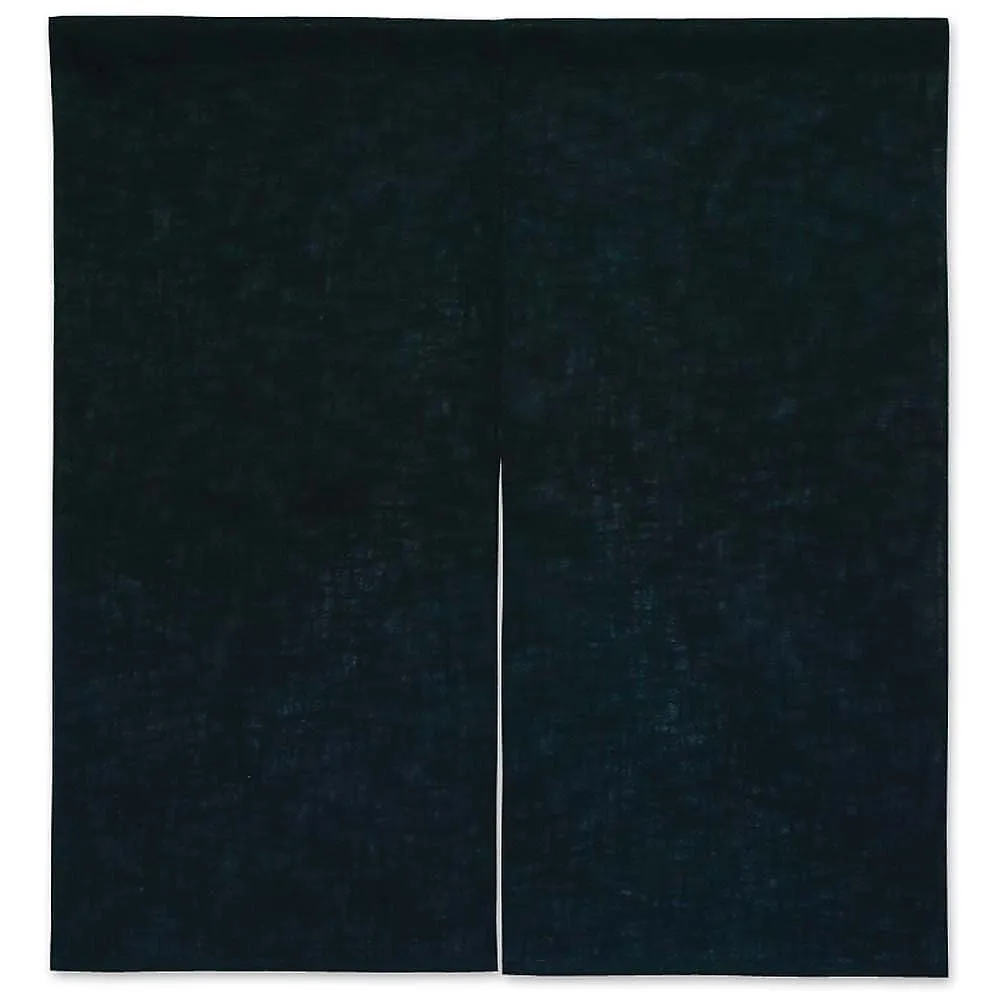 62-6318-85　Hanma Noren Cotton Linen Plain Black　001-04