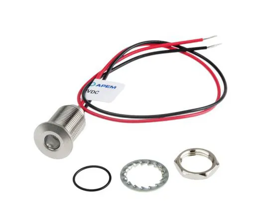 63-7371-29　RS PRO Blue EMC面板LED, 1.8→3.3 V直流，10mm安装孔尺寸，导线终止，IP67　139-3374