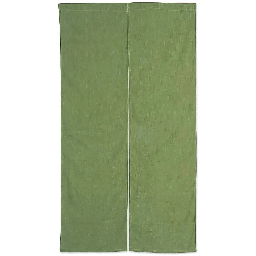 62-6318-96　Half Noren Cotton Linen Plain Green　001-08