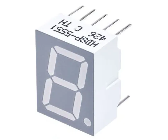 63-7361-95　HDSP-5551Broadcom 7段LED显示屏，CA红色1.48 mcd RH DP 14.2毫米　HDSP-5551