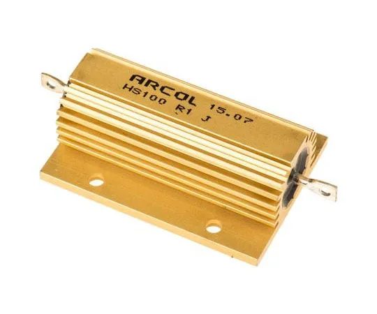 63-7351-43　ArcolHS100系列铝合金厚板轴向线材贴装电阻，100mΩ±5% 100W　HS100 R1 J
