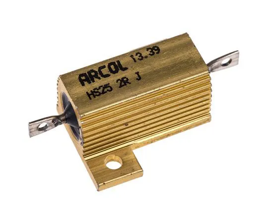 63-7449-66　ArcolHS25系列铝合金厚板轴向线材贴装电阻，2Ω±5% 25W　HS25 2R J
