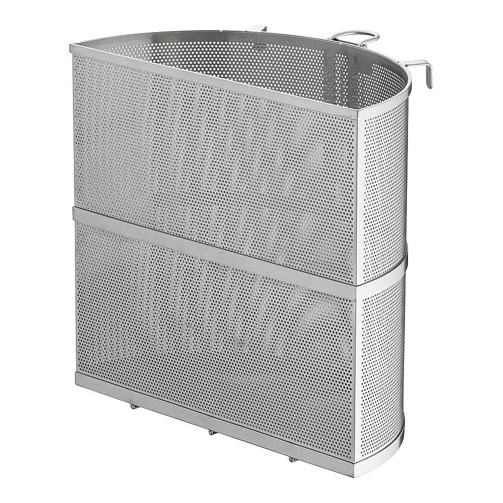 62-6452-35　Eco Clean Punch Half Round Soup Sorting Zaru 42 cm UK18-8