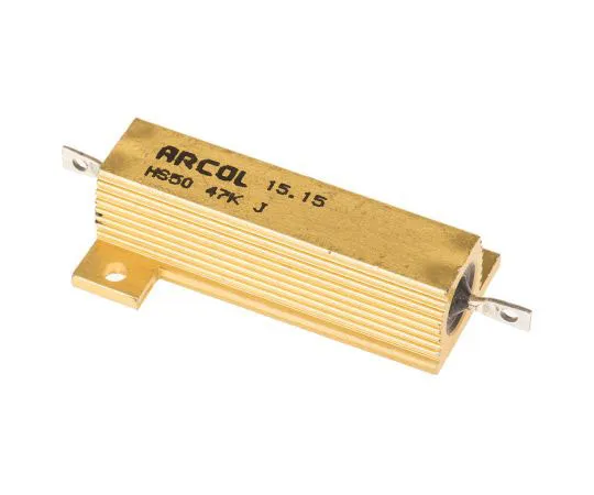 63-7348-98　ArcolHS50系列铝合金厚板轴向线材贴装电阻，47kΩ±5% 50W　HS50 47K J