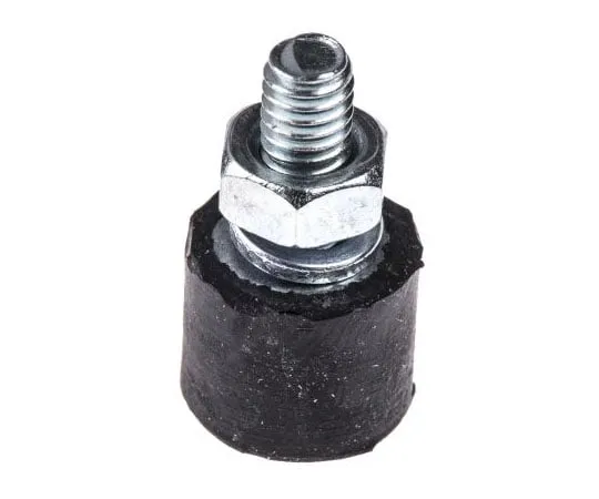 63-7453-60　FIBET圆柱M4镀锌钢板抗振脚1008VE10-455.8千克压缩载荷，直径10毫米。天然橡胶　1008VE10-45