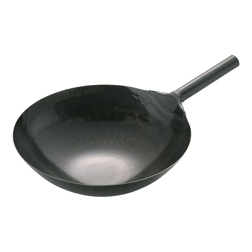 62-6444-57　Yamada Iron Plate One-Handed Wok (Plate Thickness 1.6 mm) 42 cm