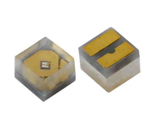 63-7034-97　VLMU1610-365-135Vishay,VLMU1610系列UV LED, 370nm 50mW 135°，2针表面贴装封装　VLMU1610-365-135