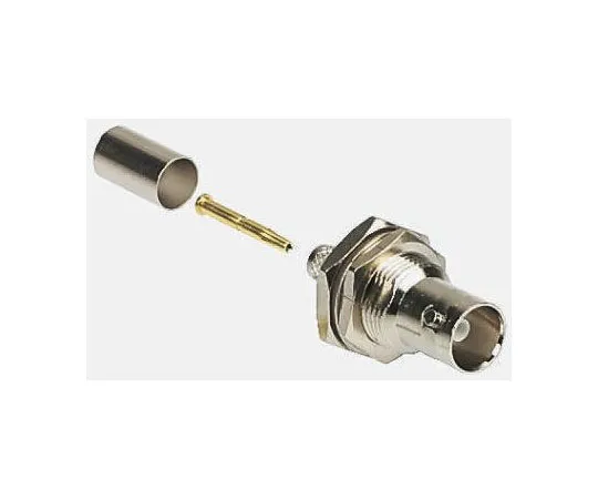 63-7326-50　Amphenol直75Ω电缆安装BNC连接器，插孔，镍，压痕终止，RG59,RG59A/B,RG62A/B　B6421A1-NT3G-3-75