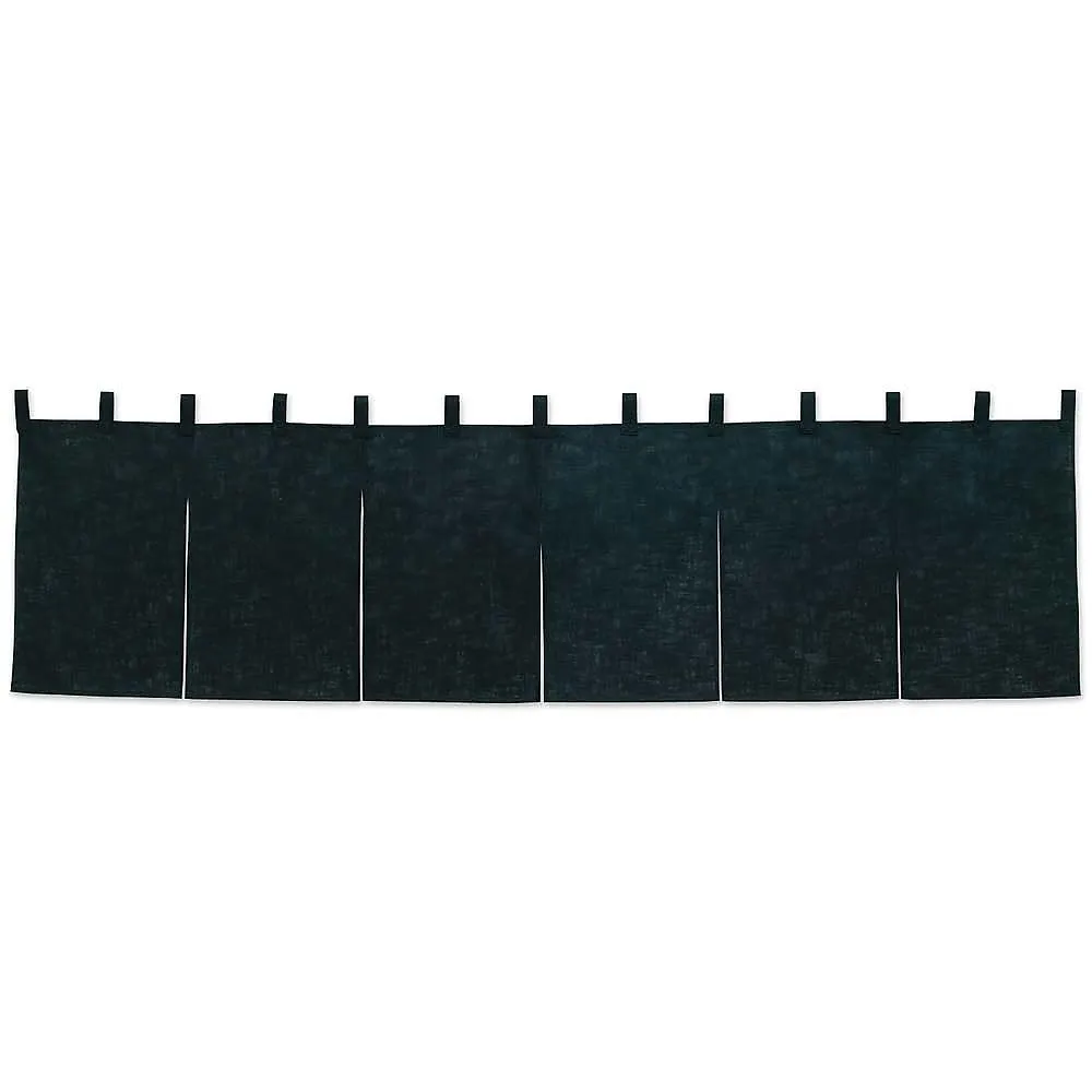 62-6319-14　Counter Noren Cotton Linen Plain Black　001-10