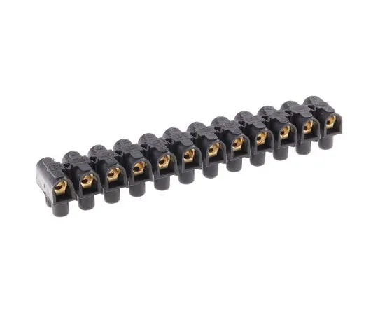 63-7462-95　Legrand 0 342 17 Terminal Strip, Straight, 12way, 2 Row,76A, 400 V,长度156.8mm, Black　0 342 17
