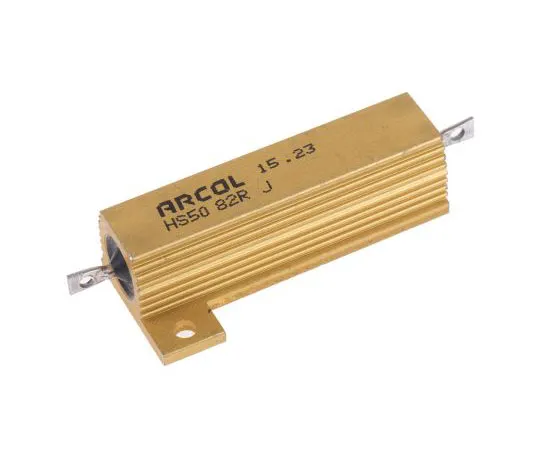 63-7363-35　ArcolHS50系列铝合金厚板轴向线材贴装电阻，82Ω±5% 50W　HS50 82R J