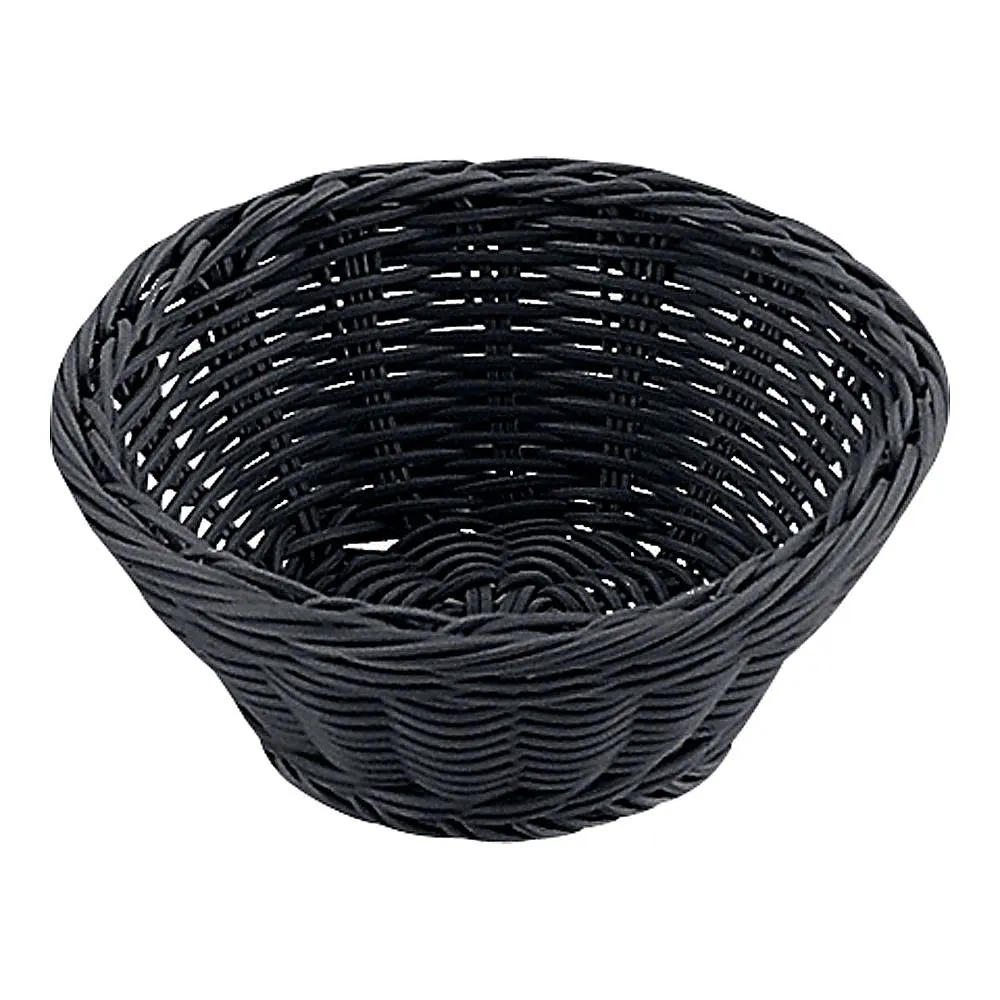 62-6403-60　PP Round Basket Black 15 Type　RO-430-BK