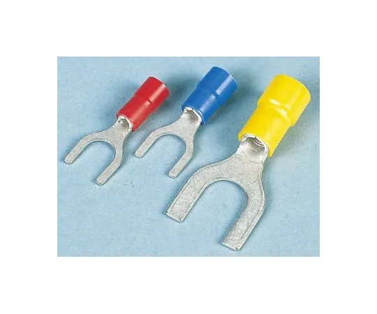63-7334-43　JST FVWS1.25系列绝缘压痕铁锹连接器，0.2mm2至1.65mm2,22AWG至16AWG,M4 (#8) 柱尺寸乙烯基，红色　FVWS1.25-S4A(LF)