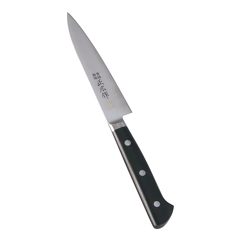 62-6412-95　Masahiro MV Steel Grilled Petty Knife (Double Flute) 12 cm　14802