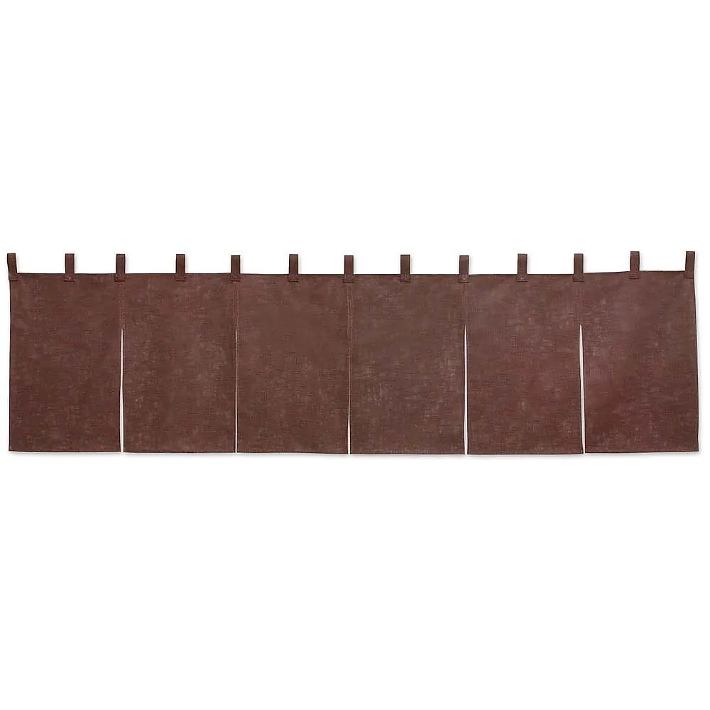 62-6319-13　Counter Noren Cotton hemp plain imitation tea　001-10