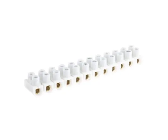 63-7463-01　Legrand 0 342 27 Terminal Strip, Straight, 12way, 2 Row,76A, 400 V,长度156.8mm,白色　0 342 27