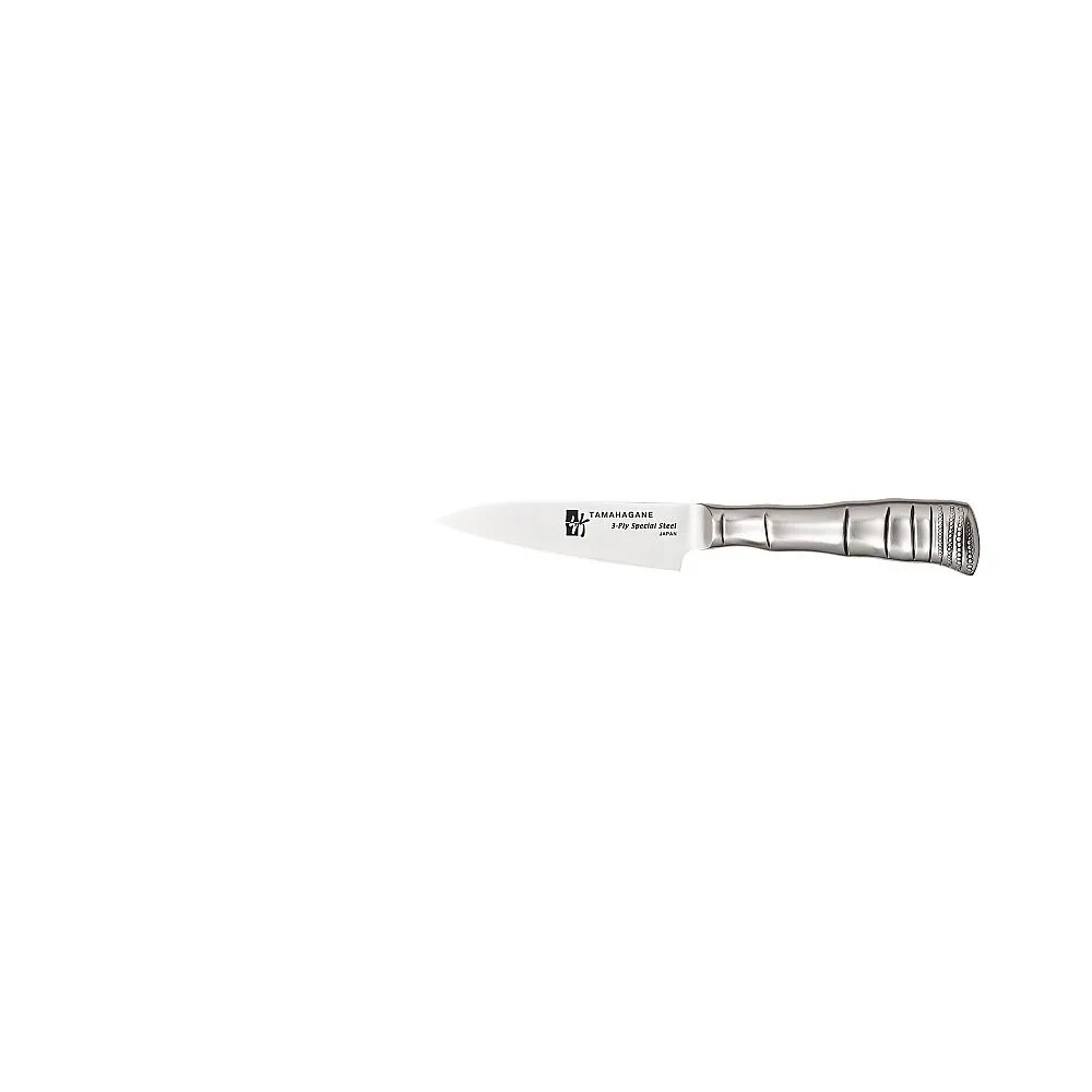 62-6415-08　Tamahagane Bamboo Pairing Knife (Double Flute) 9 cm　TK-1109