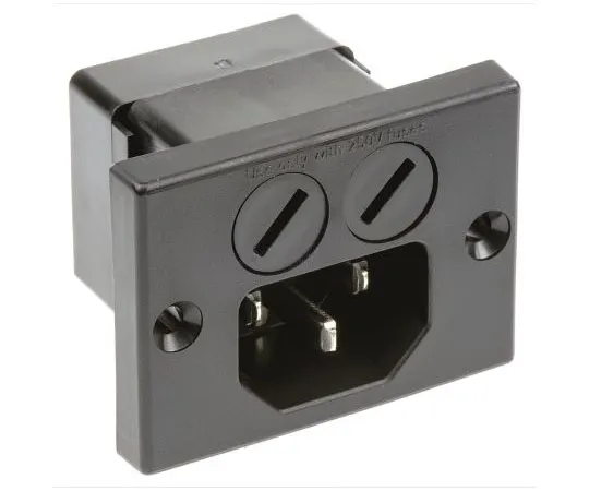 63-7360-37　Schurter C14面板安装IEC插头Male,10A, 250 V ac　0040.5000.2