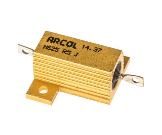 63-7348-87　ArcolHS25系列铝合金厚板轴向线材贴装电阻，500mΩ±5% 25W　HS25 R5 J