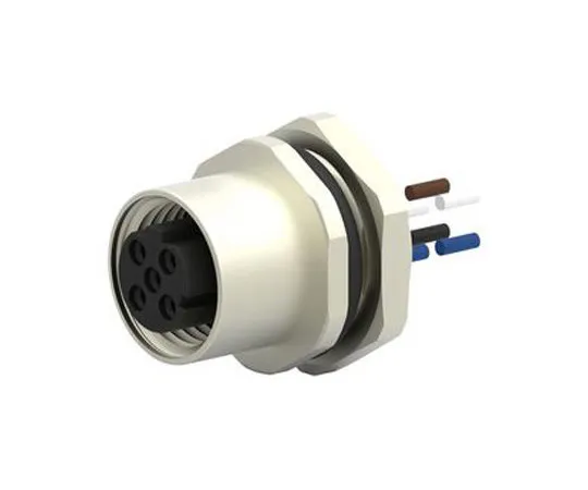 63-7041-47　TE Connectivity,T417系列，直M12到未终止工业自动化电缆组件，5芯220毫米电缆　T4171310405-001