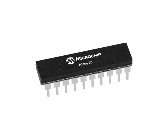 63-7028-87　微芯片技术ATTINY26-16PU,8位AVR微控制器，16MHz,2kB闪存，20针PDIP　ATTINY26-16PU