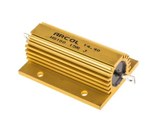 63-7351-48　ArcolHS100系列铝合金厚板轴向线材贴装电阻，15Ω±5% 100W　HS100 15R J