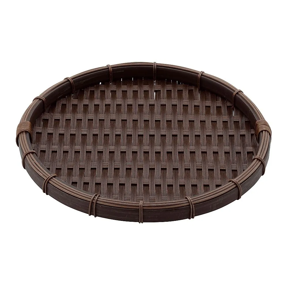 62-6403-79　PP Round Shape Shallow Zaru Dark Brown 50 Type　RT-500-DB