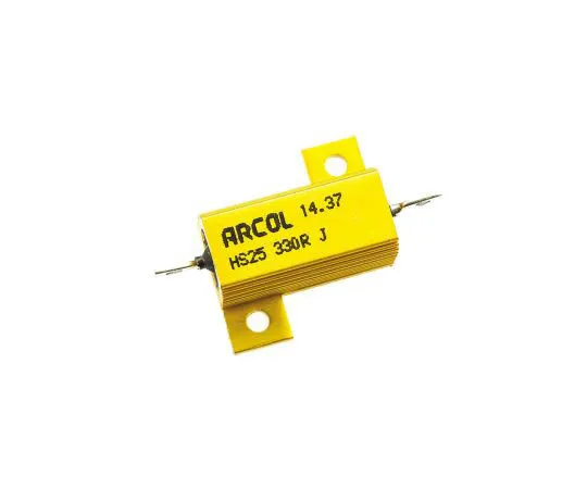 63-7349-48　ArcolHS25系列铝合金厚板轴向线材贴装电阻，330Ω±5% 25W　HS25 330R J