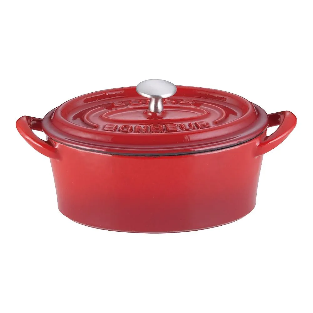 62-6349-10　Bon Bonaire Cocotte Oval 11 cm Red