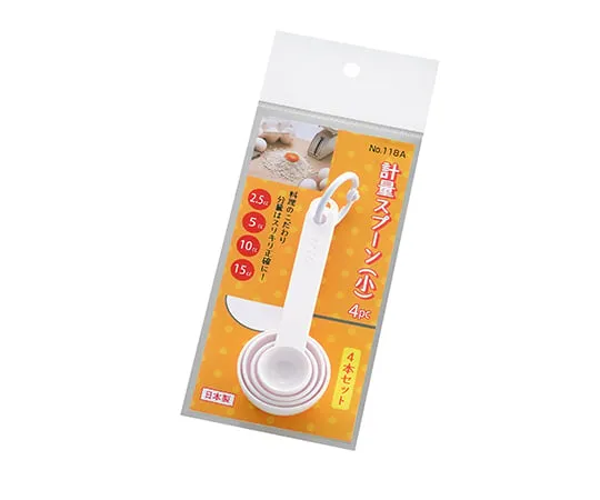 62-9962-10　Measuring Spoon (Small) 4pc Set With Headers　No.118A